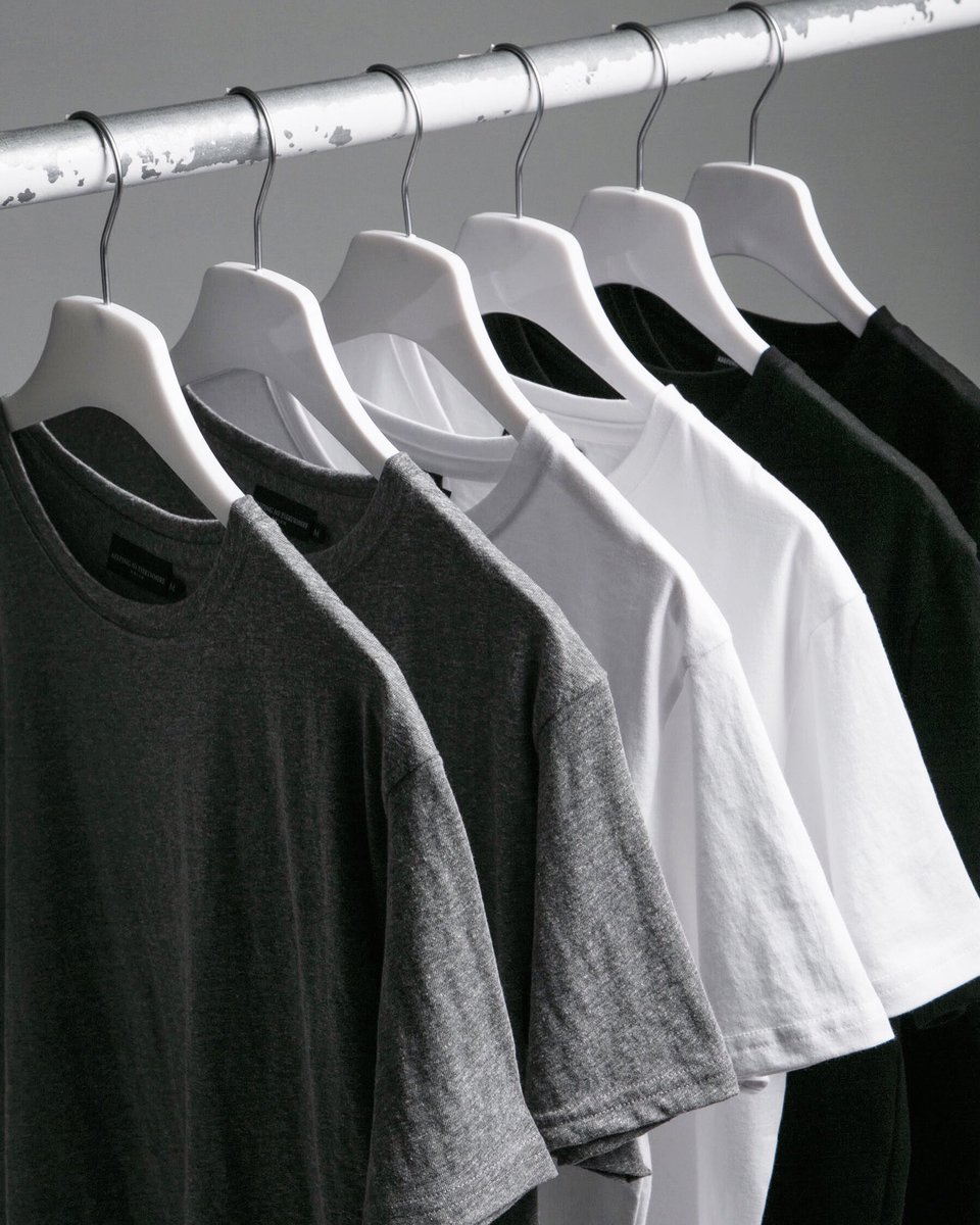 "Basics Bar" Restock is finally available now at Knyew.com

All 6 styles in Black, White + Heather Grey are back in stock in sizes S-XXL (while supplies last).
• Perfecto Tee
• Split Tee
• Hi-Lo Tee
• E-Long Scoop Tee
• Standard Scoop Tee
• Half-Scoop Tee