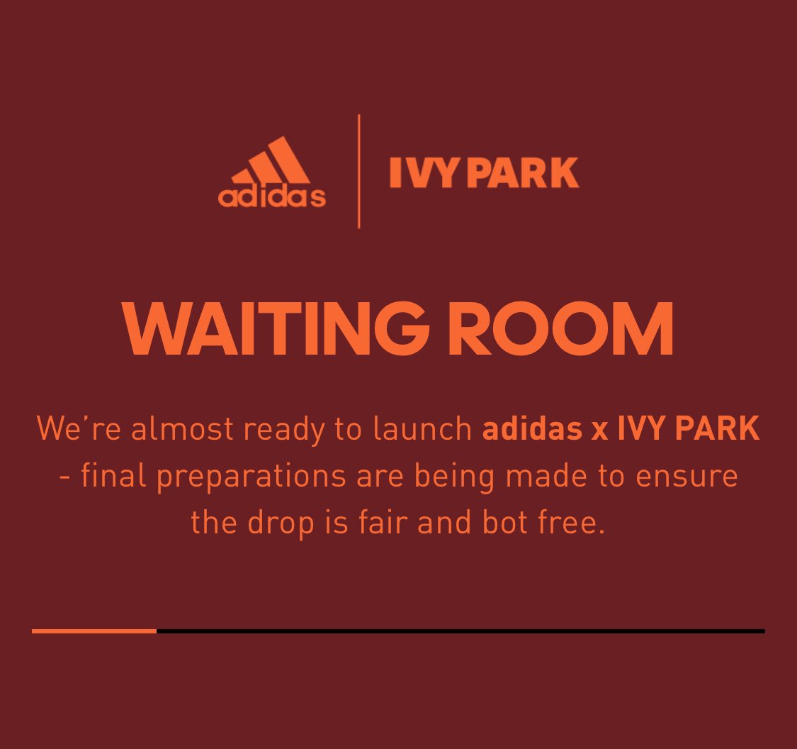 Waiting room live for the IVY PARK 