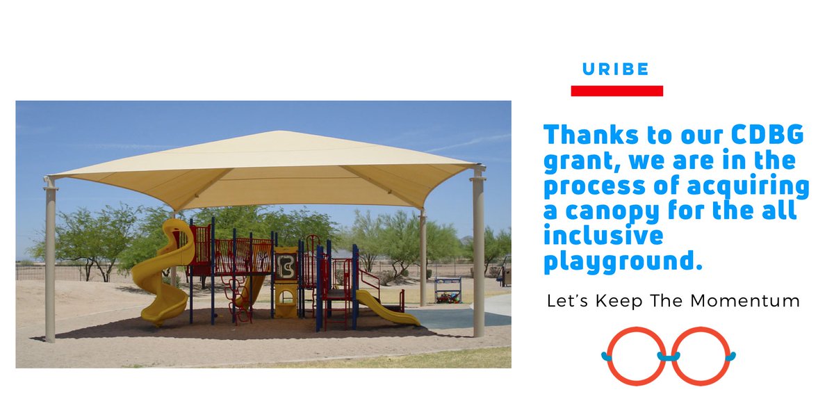 RobertYUribe's tweet photo. Thanks to our CDBG grant, we are in the process of acquiring a canopy for the all inclusive playground. #DouglasAZ, Let’s keep the #Momentum! #TeamUribe #4More #URiBE2020 2️⃣0️⃣2️⃣0️⃣ #4Mas #UnidosconUribe ⭕️-⭕️ We can’t stall. https://t.co/hdNJGyzNrd