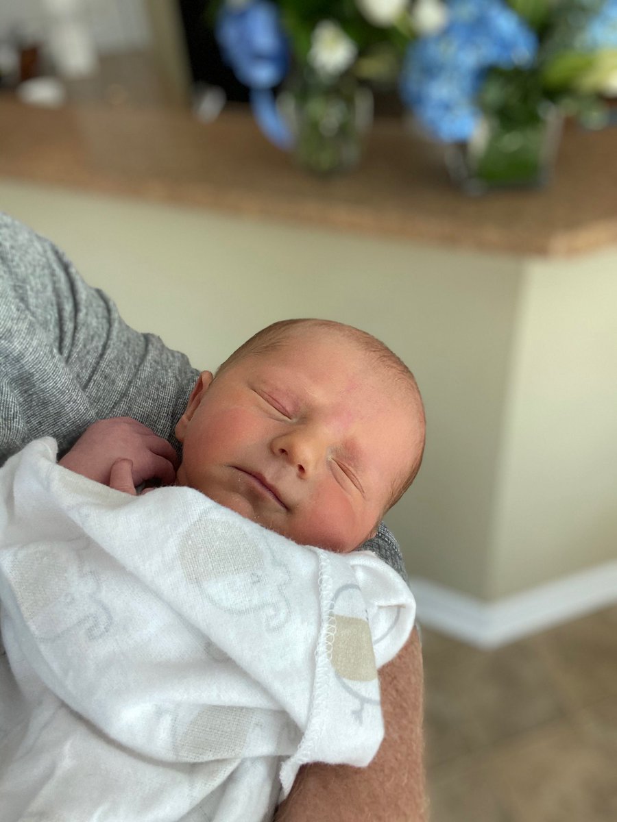 CNFoskey's tweet photo. Our cup runneth over. We’ve had a few days to snuggle with and adjust to life with Warren Anthony Bergman.  Call us biased, but we think he is perfect. Born 01/14/2020 at 7 pounds 5 oz. https://t.co/3N8XV2zPs4