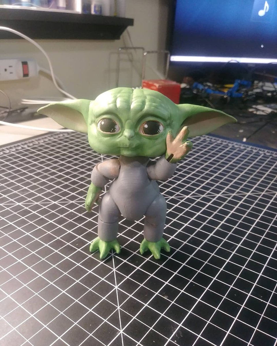 CRart_studio's tweet photo. Baby Yoda says hi, and wants to know how your day is going?
Wip! Baby Yoda ball jointed doll. 
He's coming soon! Don't forget to pre-order yours today! PM us for details.
.
.
#babyyoda #starwars #themandalorian #thechild #doll #balljointeddoll #comingsoon #cute #art #3dprint #caa https://t.co/9YV9puskjM