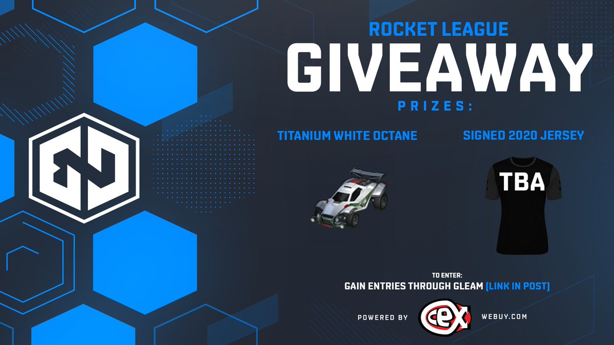 TeamEndpoint's tweet image. ROCKET LEAGUE GIVEAWAY (3/7)
 
Follow the thread to be apart of all 7 giveaways for a chance to win your share of £1400 worth of prizes!
 
Prizes:
- Titanium White Octane
- Signed Endpoint 2020 Jersey
 
Ends: 16/02/2020
 
Enter here:
gleam.io/sYBMR/endpoint…