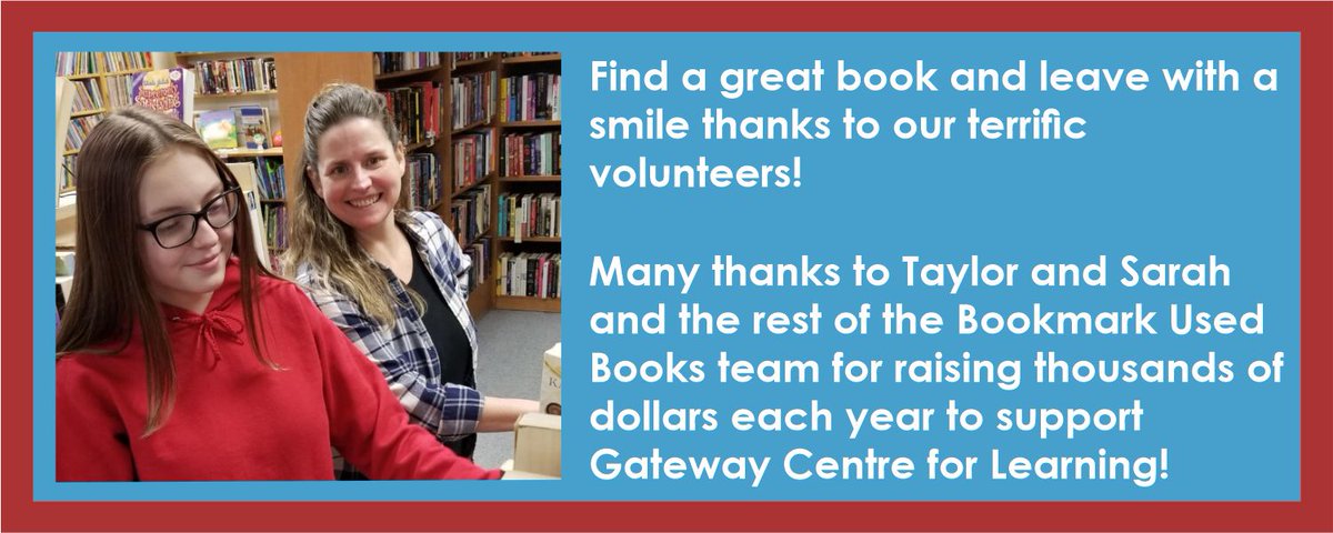 Gateway_Midland's tweet photo. #FeedYourNeedToRead. 

Find a great book and leave with a smile thanks to our #volunteers. Many thanks to Taylor and Sarah, and the rest of the #BookmarkUsedBooks team, for raising thousands of dollars each year to support Gateway!  

#FeedYourNeedToRead
#GatewayCentreForLearning https://t.co/xkzcZZGnKM