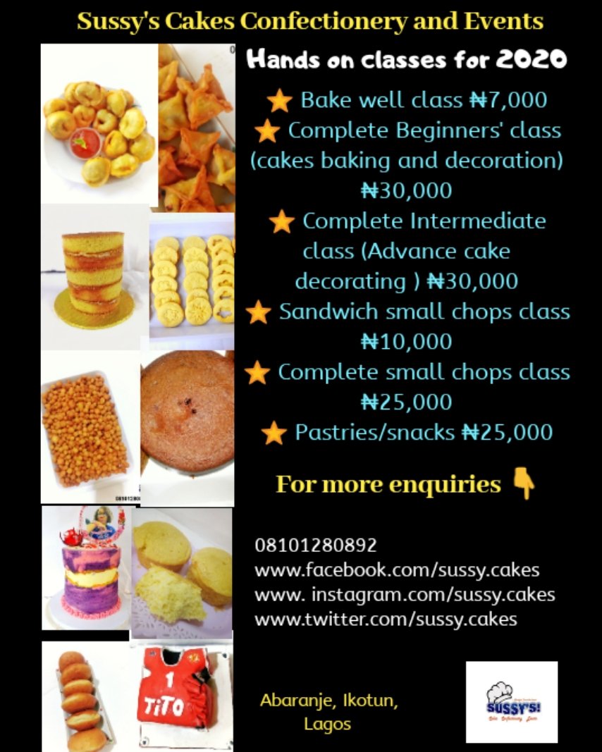sussy_cakes's tweet photo. For life, we are grateful.
Have you ordered for any of our signature treats? Remember, our tall iced cakes now go for a token of β¦6,000 only.
Chat/CALL us via +2348101280892
#sussycakes
#cakeslagos #itkdbnite
#lagostraining #tehillahtweetingz https://t.co/sAJaNbJgcG