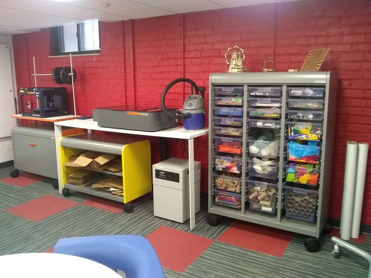 IowaSTEM's tweet photo. Maker Lab at ISU School of Ed., equipping today's pre-service teachers for tomorrow's classrooms! Thanks for the tour, Dr. Denise Crawford, new Council member. #IowaSTEM #IowaState https://t.co/o0HIPPoKNb