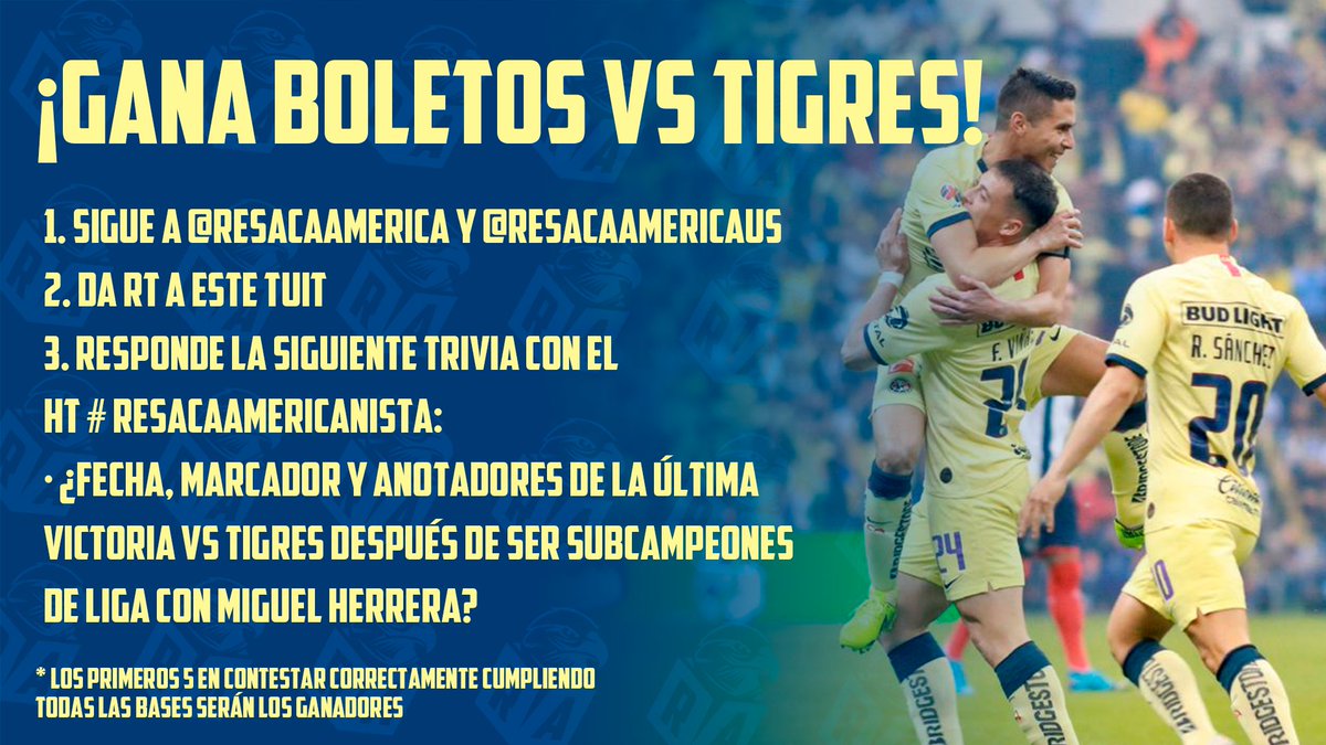 ResacaAmerica's tweet photo. ¡GANA BOLETOS VS TIGRES! 🎟️🎟️

Participa en la dinámica cumpliendo todas las bases y podrás ser ganador de un pase doble para mañana. 🎁

👇🏼 ¡Participa ahora! 👇🏼 https://t.co/nUSOG0o3KP