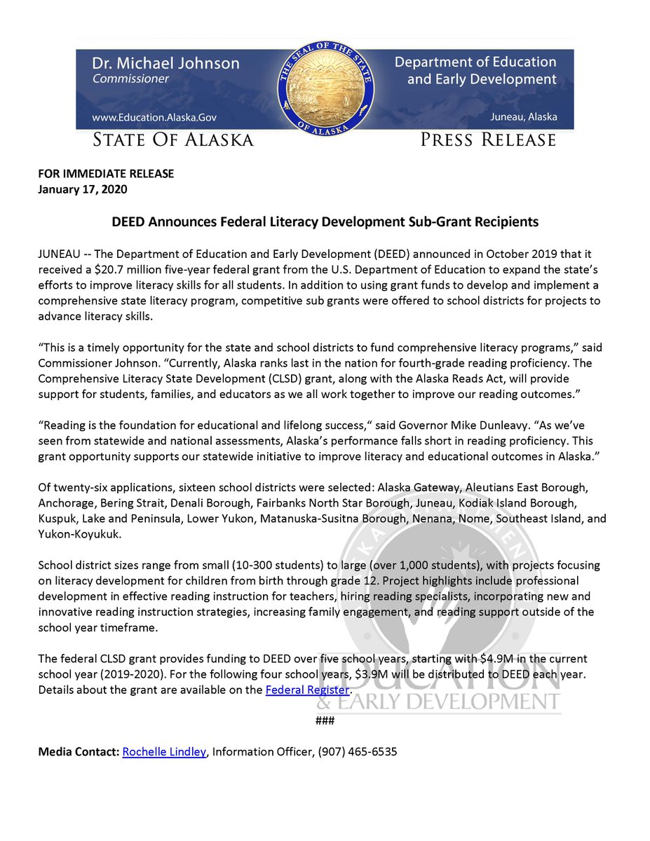 Alaska DEED tweet media