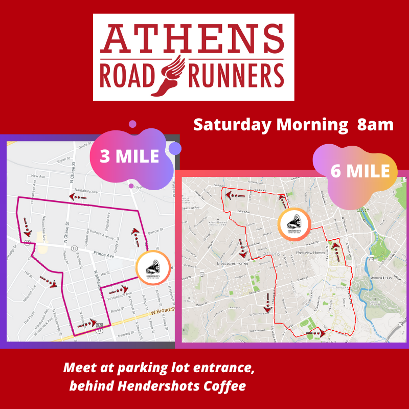 AthensRRCA's tweet photo. Looks like the rain will hold off tomorrow, until early afternoon!
Come join us at 8am for 3 or 6 miles, and Free coffee for members! #RunAthens https://t.co/Jv1nE3AjwK