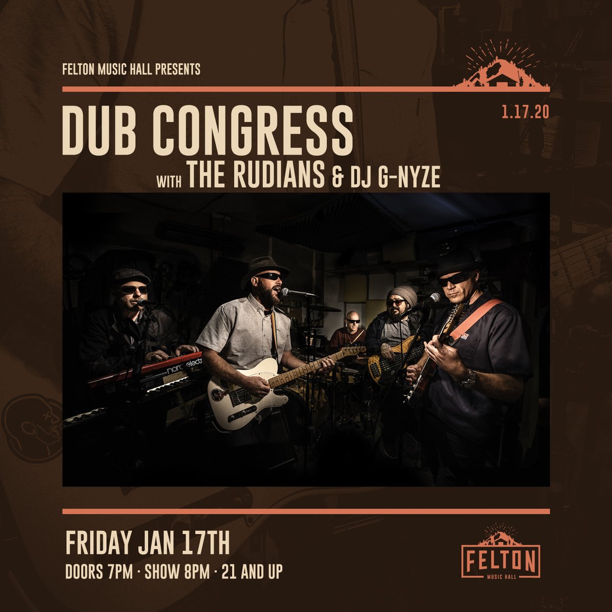 🎤TONIGHT🎤 Join @dubcongres, @therudians, & @djgnyze for a night of high-energy reggae tunes!! Show starts at 8p, 21+🔥🔥
