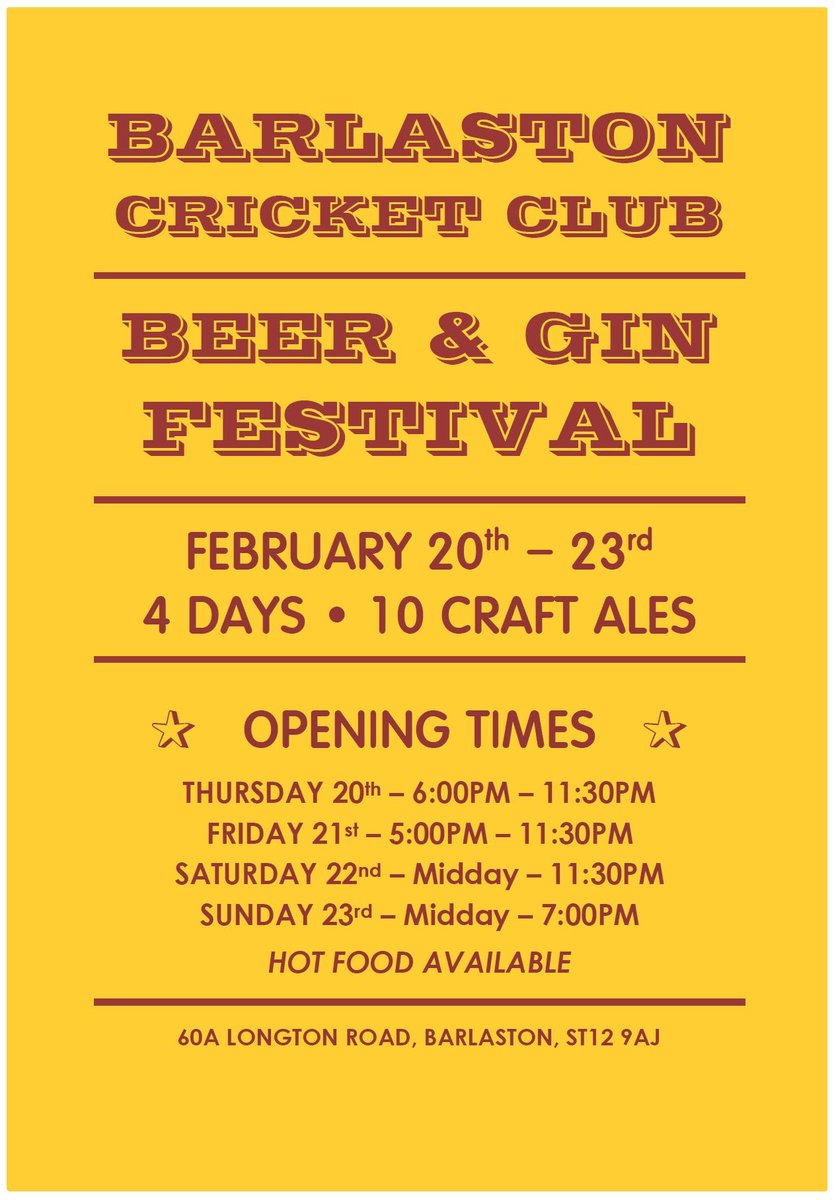 Reminder of our Beer & Gin Festival. 

Forget dry January. Febrewery is where it’s at!