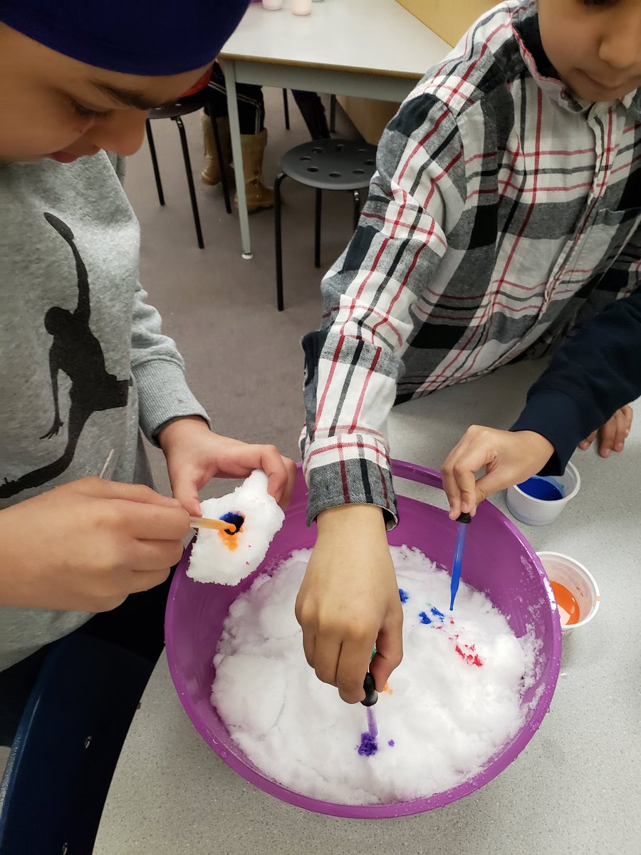 base_holly's tweet photo. What a great morning being scientists, as we experimented and observed different states of matter with snow and watercolours! Thanks for the inspiration @megsd36! @Surrey_Schools @WestermanLearns #sd36learn https://t.co/clkcbyuZz7