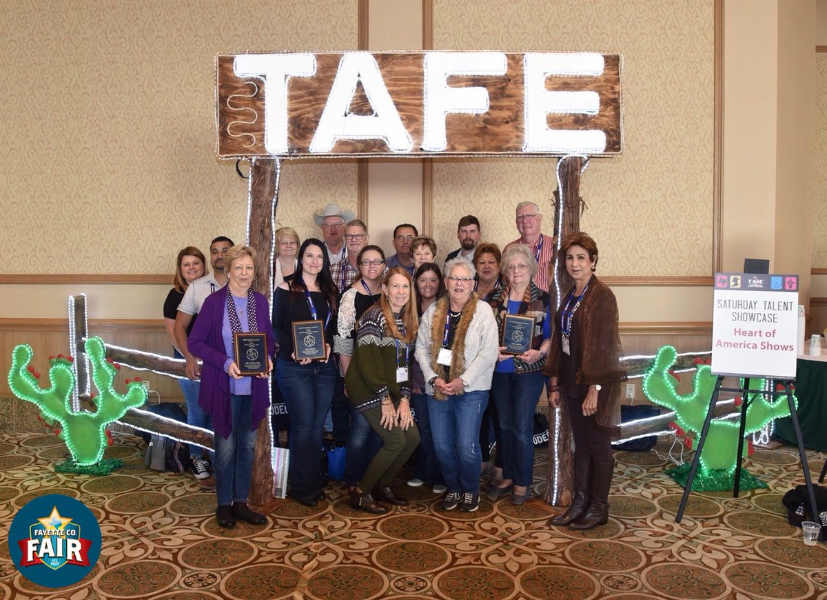 FayetteCoFairTX's tweet photo. We hope everyone is having a GREAT first couple of weeks of 2020 and still going strong with those New Year’s resolutions!!! 
Here’s a photo of some of our Fayette County Fair members with some of the awards won at the 2020 Texas Association of Fairs and Events convention! https://t.co/Nz941fn0X0