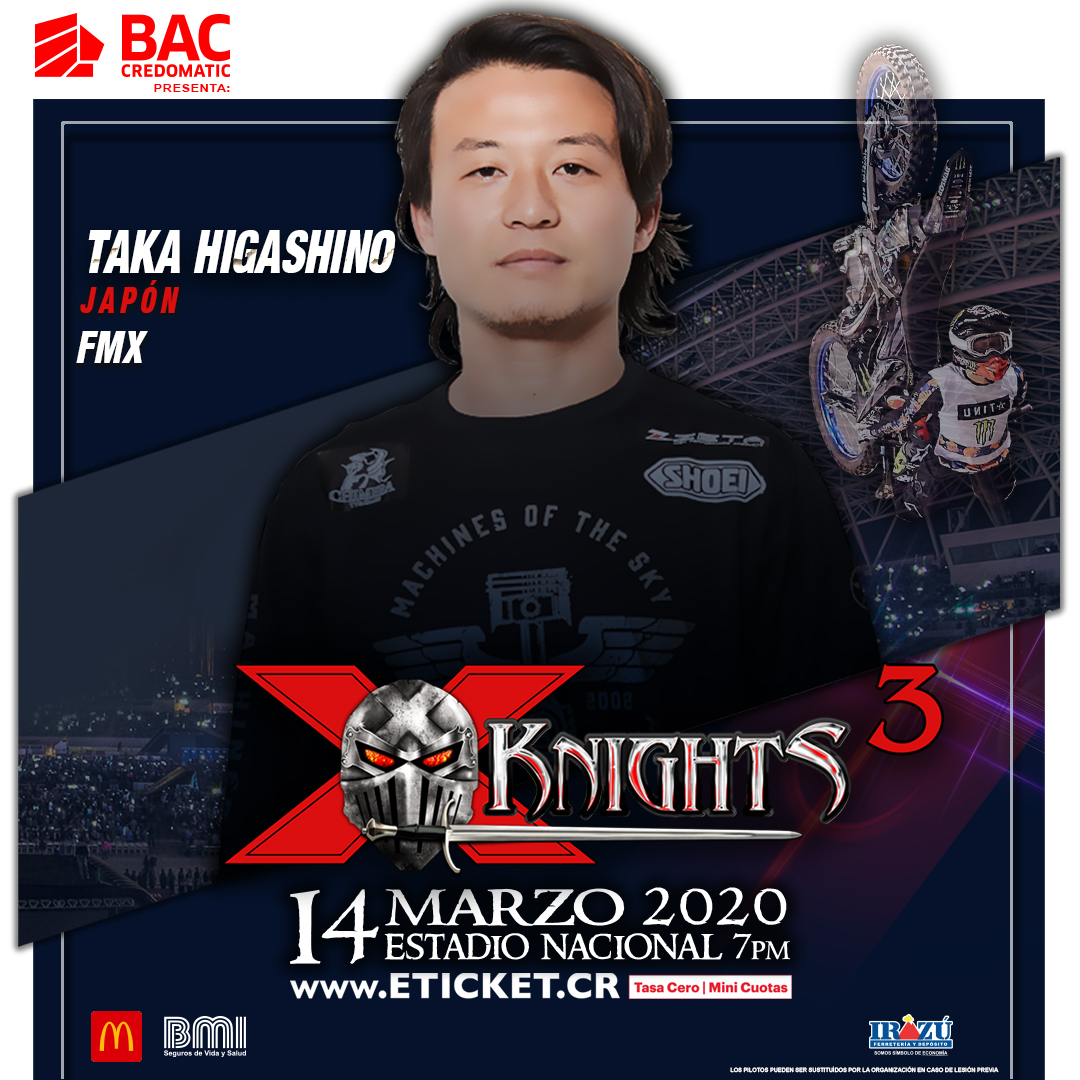 Taka Higashino trae para este 2020 una nueva colección de saltos con los que volverá a intentar obtener un triunfo en Costa Rica.
Busca tu entrada en eticket.cr y los puntos Servimás autorizados en todo el país.