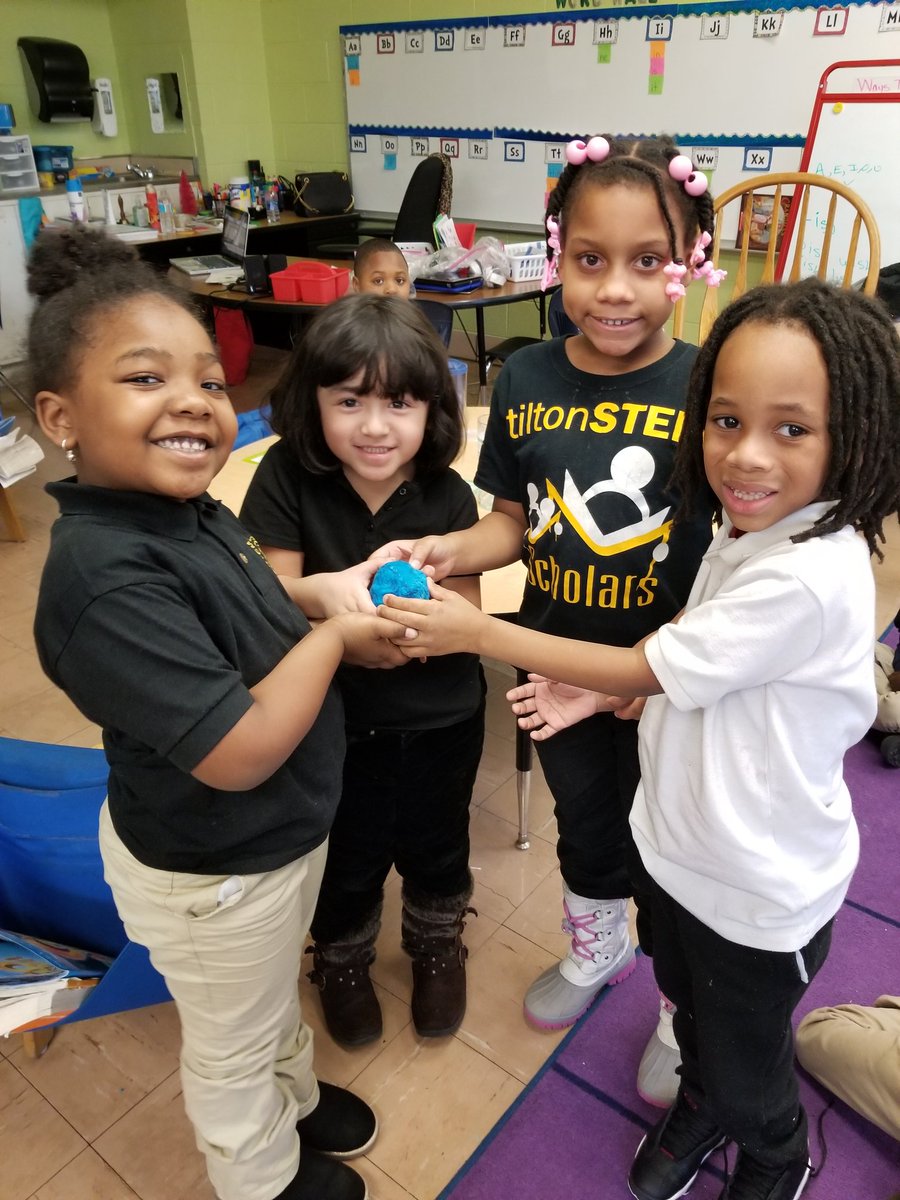 After learning about different types of text including recipes, we followed a recipe to make playdough. The Kindergartners loved it.