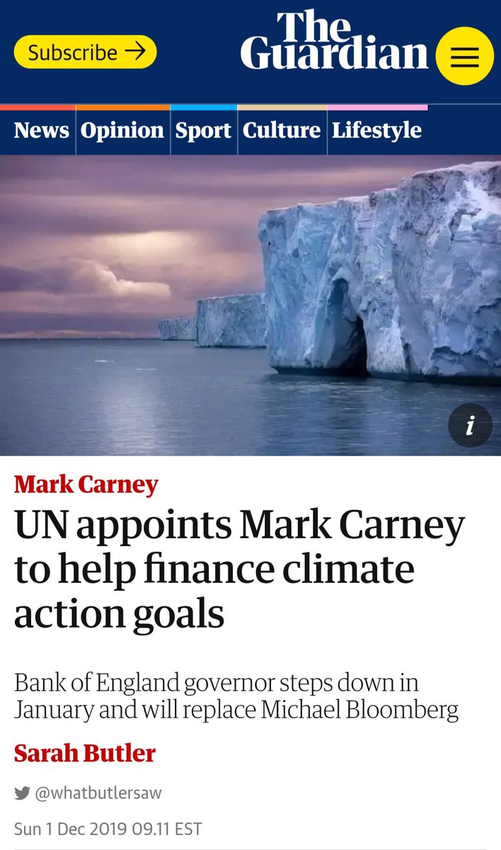 17) Not to worry, our über-Socialist United Nations Security General, Antonio Guterres, has appointed former Bank of Canada Governor & current Bank of England Governor, Mark Carney, as the UN Envoy for Climate Change.