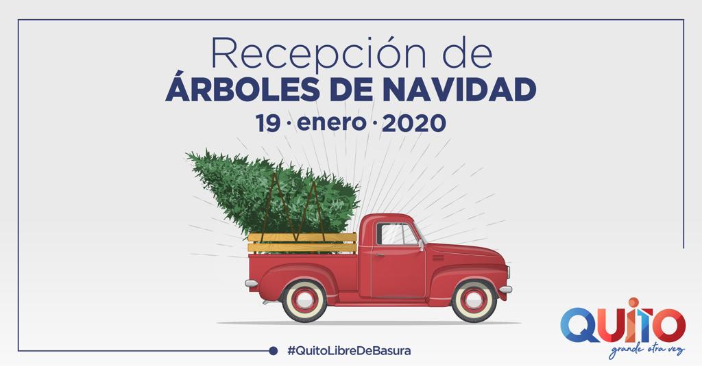 ¿Aún conservas el árbol de Navidad? No lo deseches en la calle. Este domingo, de 8h00 a 17h00, los recogeremos: Norte: Av. De las Palmeras E11-73 y Av. Eloy Alfaro. 
Sur: Av. Simón Bolívar, barrio Tambo del Inca, junto al Parque Metropolitano del Sur. 
 #QuitoLibreDeBasura