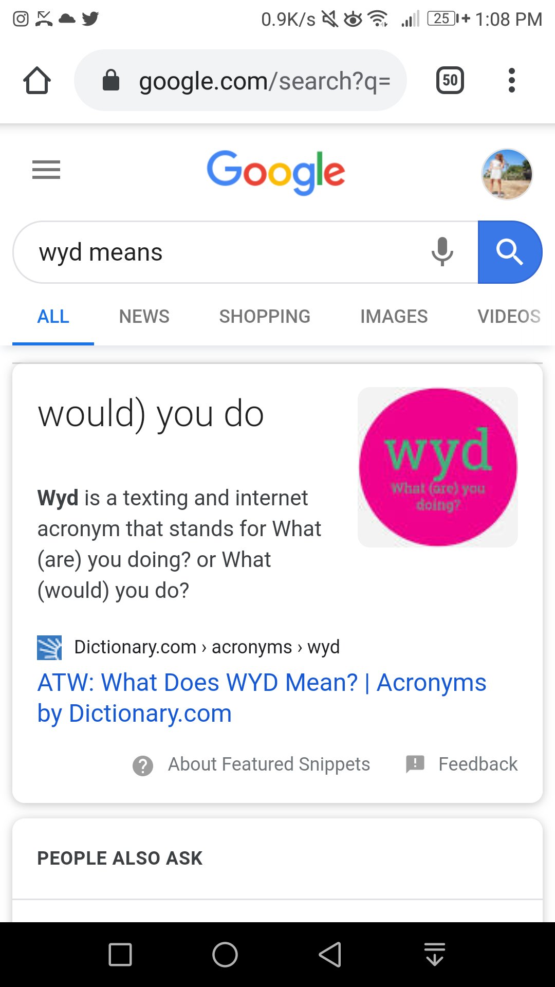 What Does 'wyd' Mean?  Acronyms by