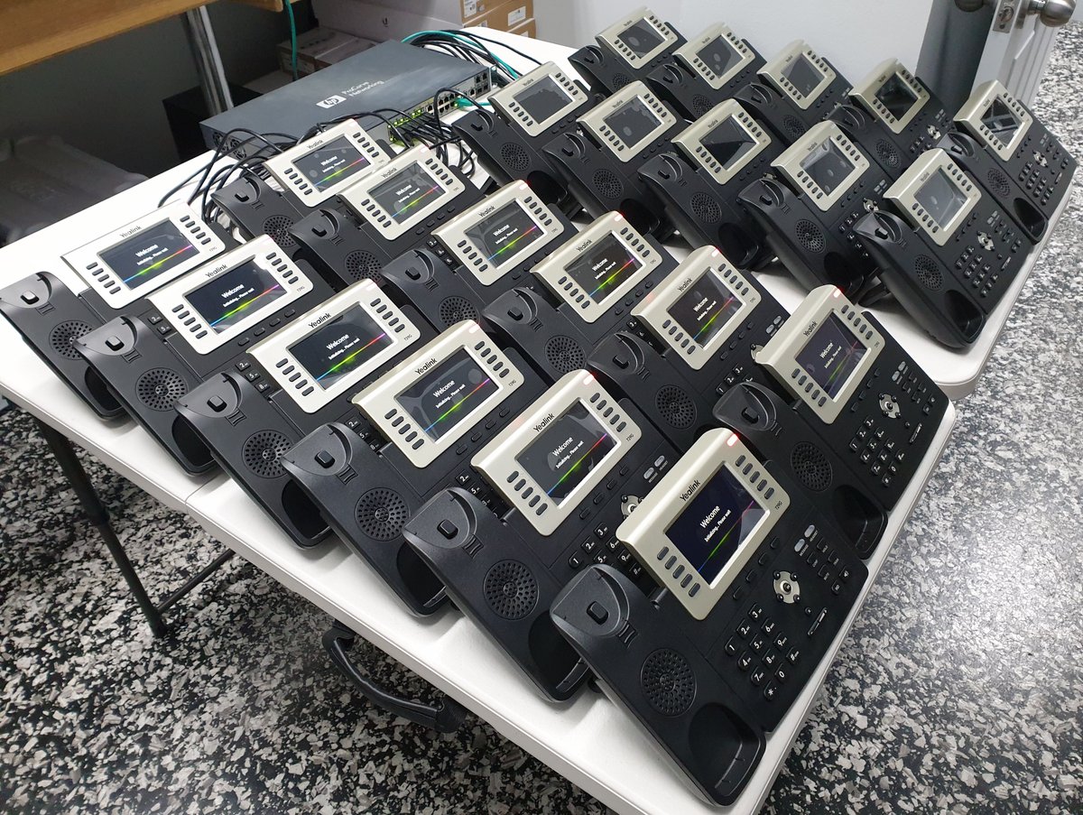 ReefInfoTech's tweet photo. It's the Year of the Phone.  

Jan/Feb telephony projects underway include;

- 3 Clients
- 13 Locations
- 165 Handsets/Multiple Fax Gateways/Conference Phones/etc

Its going to be a busy couple of weeks  

Hope everyone is having a great weekend. 

Back to work I go.

AJ 😅 https://t.co/L4VTJhwyc7