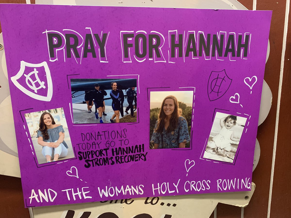 petereliopoulos's tweet photo. Hundreds are staying #StromStrong as they support Hannah Strom and her family. The community raised money for her medical expenses at a fundraiser in Wareham tonight. The sophomore rower at #HolyCross was seriously injured in a wreck Wed. where her teammate lost her life #Wcvb https://t.co/NNrBHkBsDL