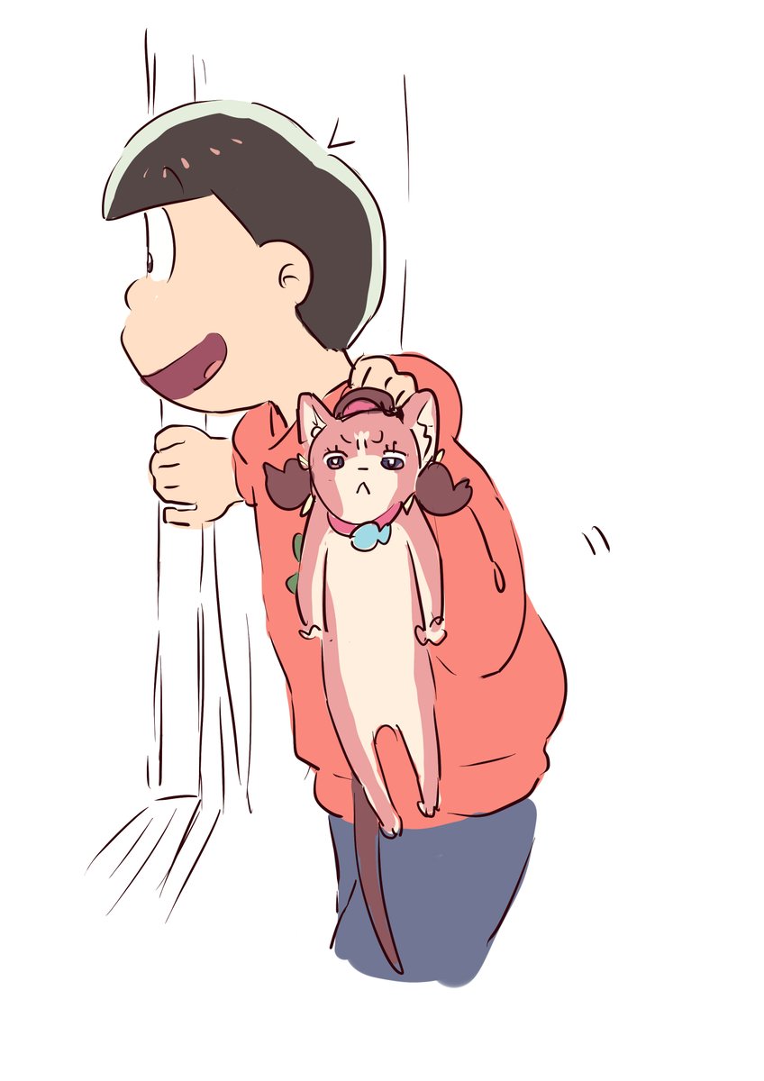 現実 猫松おそトト お雪のイラスト