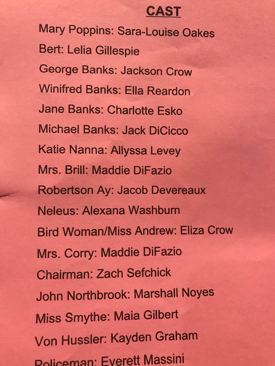 CBRSDArts's tweet photo. Incredible. Absolutely incredible perfomance by the cast and crew for the #nessacus production of Mary Poppins. My jaw hit the floor when I learned that this 90 minute production was put together in just 11 rehearsals. I tip my hat to you Jenna Topping and Abby White! Well done! https://t.co/HAXZPZnNw8