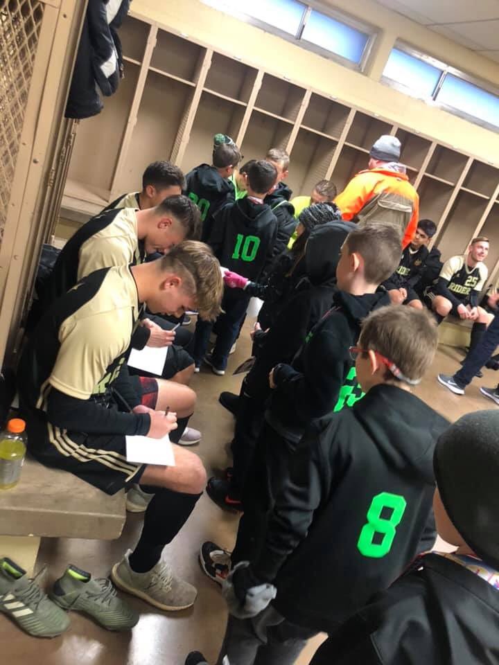 ROHO_Soccer's tweet photo. 2nd annual Rider Soccer Night of Champions was a success!!!!

We got to honor the teams who won the GWFSA fall season and represented WF in the Tournament of Champions down in Dallas. 

Thanks to @LCPSoccer who also lined up to honor the teams! 

@WFISDschools https://t.co/xjCLmGTX6S