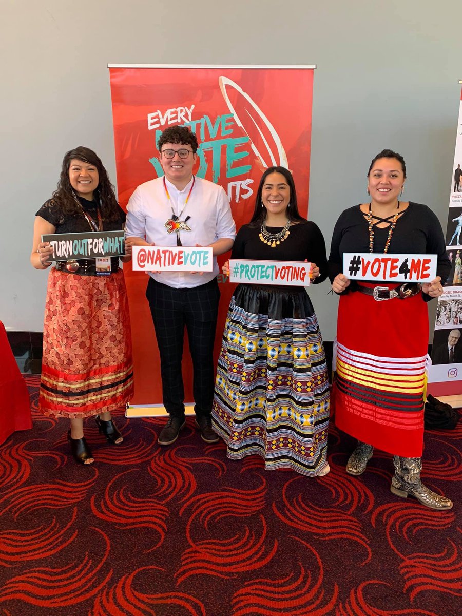 Jarrette_Werk's tweet image. Had so much fun with @chakenbake covering the #NativeForum for @Center4Native and @genindigenous 
Get out there and vote y’all! #NativeVoteCounts