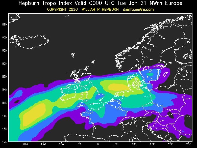 ukradiom3zzf's tweet photo. Looking good for uhf and vhf conditions from late Sunday through Tuesday across the U.K. We be trying 2 meter /70 cms. Hope to hear some of you out there.
#tropospheric #tropo #hamradio #amateurradio #goodconditions #lateweekend #monday #tuesday https://t.co/0r8REKplTm