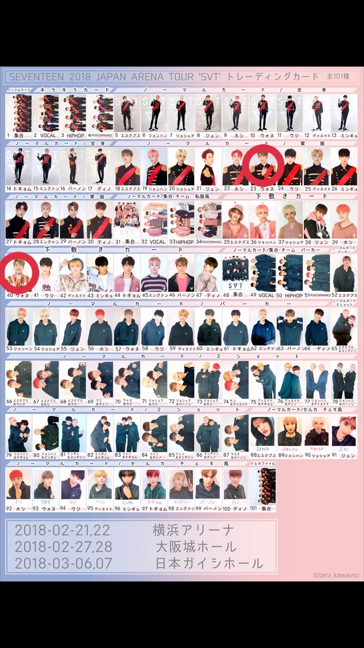 SEVENTEEN 2018 SVT トレカ コンプ 軍服 - adip-burundi.org