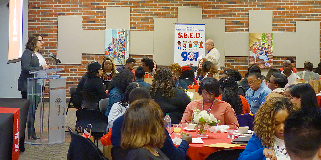 FromCBU's tweet photo. CBU thanks @SCSK12Unified Counselors and S.E.E.D. for attending today’s program hosted by our Lasallian College. It’s great to work together to support and empower students in the Greater Memphis area! https://t.co/DVNNFTKFcK