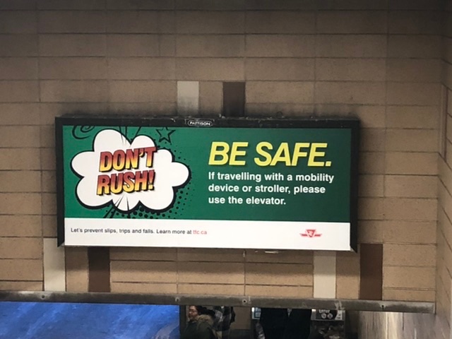 armenic's tweet photo. @TTChelps it is sarcastic to place such a banner at Warden station which is not accessible, does not have elevator or escalator to the busses and people always struggle. https://t.co/6oYZViQECD