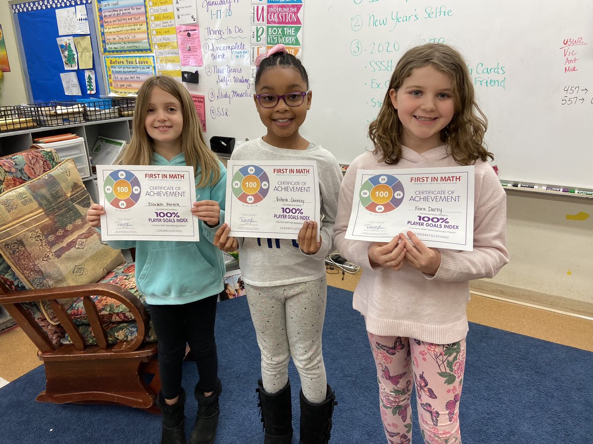 Very proud of these three! Hard work always pays off. They have earned 100% on their Goals Index Wheel in <a href="/FirstInMath/">First In Math</a>. Way to go! 🙌👏🤛 <a href="/AsaPackerBASD/">AsaPacker</a> <a href="/RobertSun24/">Robert Sun</a>