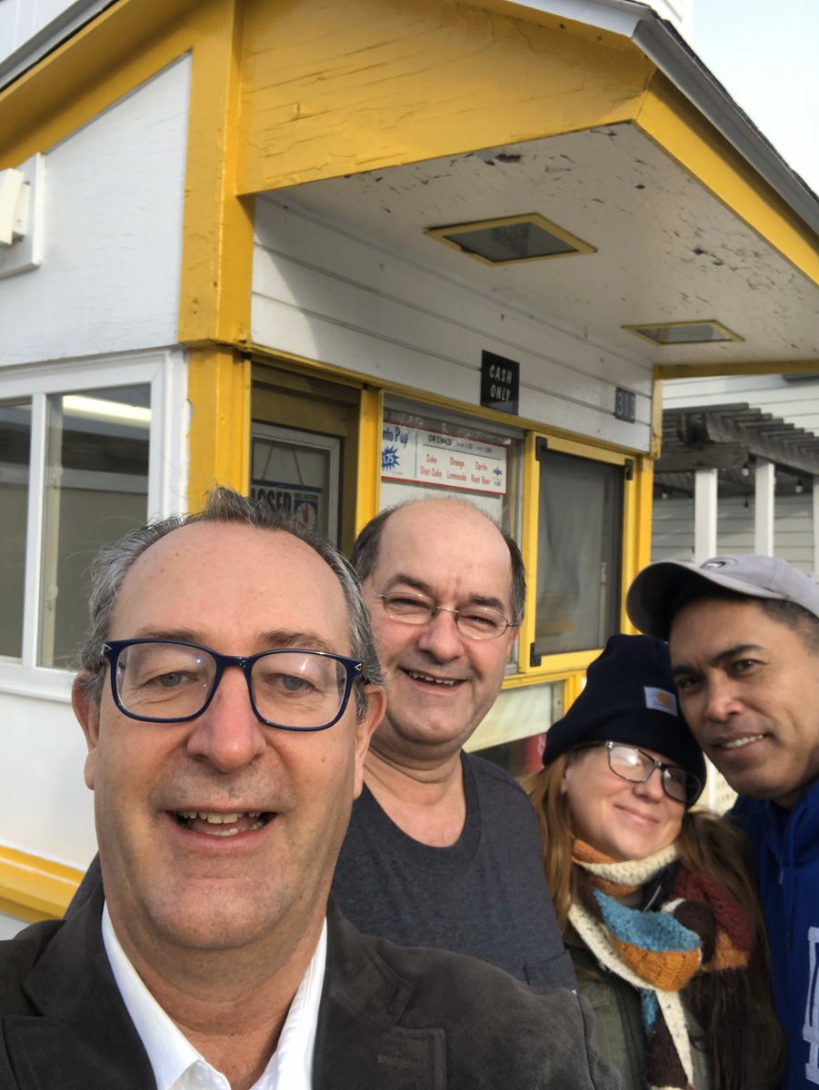 SenRogerVictory's tweet photo. Stopped by Pronto Pups Winter Weekend event. This group loves the Grand Haven staple so much they drove all the way from California for a bite - that is dedication! #GrandHaven #ProntoPups https://t.co/ThU0QrXRsp