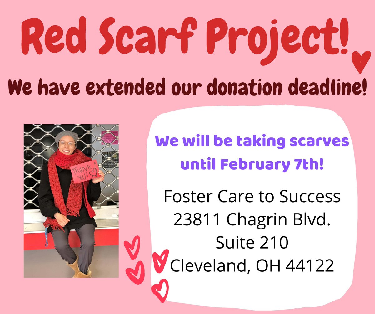 We have extended the red scarf deadline!