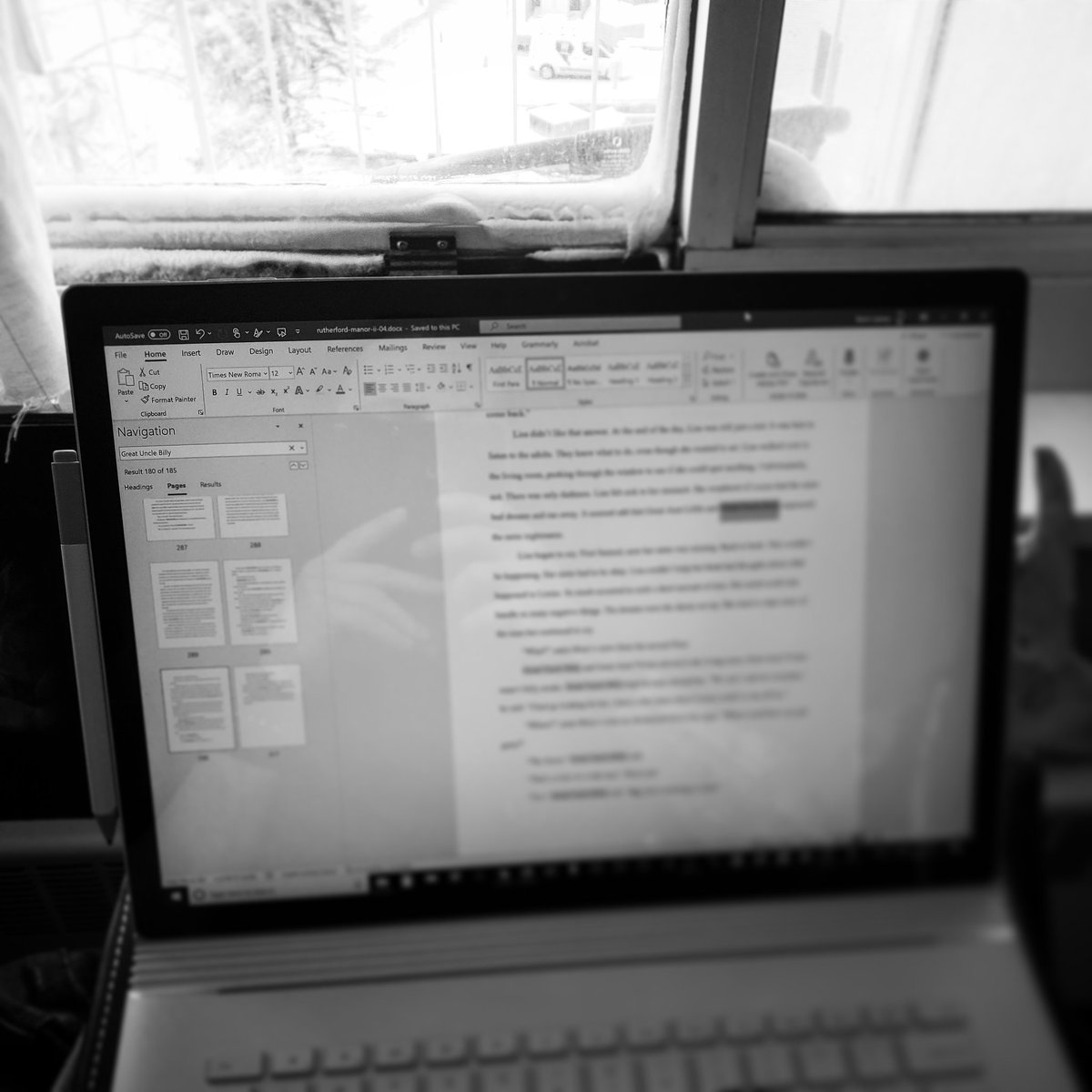 konnl's tweet photo. Back at'r.
Applying beta reader feedback to Fire, Pain, &amp; Ruin. A @RutherfordManor #novel 

#amWriting #authorLife #writerLife #writer #author #rutherfordmanor #horror #supernatural #thriller #historicalFicrion https://t.co/OTxK3kDhlt