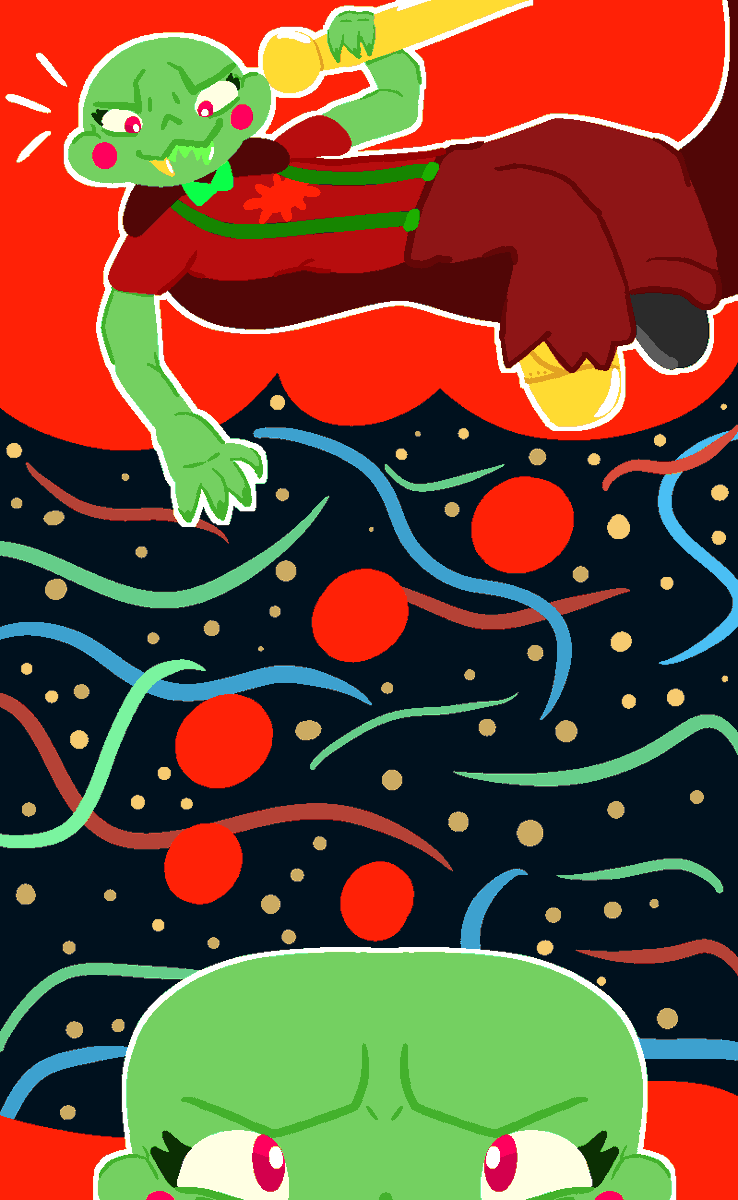 GalaxyMooing's tweet photo. My bonus Secret Santa piece for @clownher0 !!!! I hope you like it, this was a ton of fun to make! #TSSS2019 https://t.co/osXEC3nv14