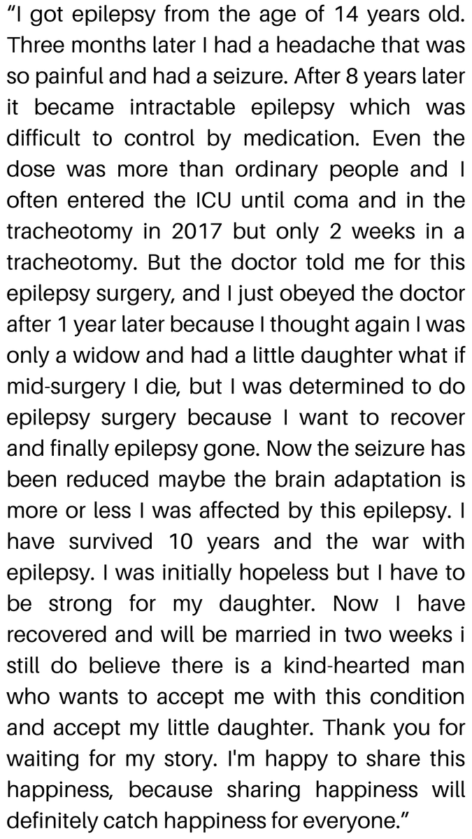 globalepilepsy's tweet photo. “I got epilepsy from the age of 14 years old. Three months later I had a headache that was so painful and had a seizure. After 8 years later it became intractable epilepsy which was difficult to control by medication...” https://t.co/xzaU3hdAQS