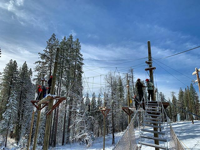 CalvinCrest's tweet photo. Look at all that snow! Way to go @sfwaldorf for tackling the Aerial Adventure Course in these conditions! #calvincrest #thisiscalvincrest #winter #snow https://t.co/t8vR82EwJ2 https://t.co/mrHdV5xF2j