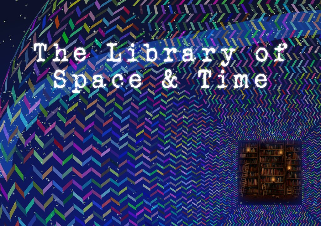 PlayerPatchwork's tweet photo. It's our friends @CWRUFilms Annual SF Marathon Weekend! So we look at our Patchwork Multiverse of Space &amp; Time which is held together by the Library of Space &amp; Time, a sub-realm connecting all books in realty: "time can be rewritten" &amp; "everything we make up is real somewhere"! https://t.co/oUupVFHKQs