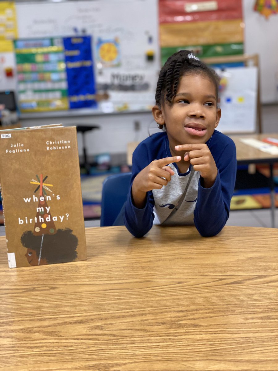 MissSunnyECSE's tweet photo. We read our first Virginia Readerβs Choice book today! @VSRAToday #WeUseSign #WhensMyBirthday #Language β€οΈπ° #secondgrade https://t.co/MOCSFR53Ko