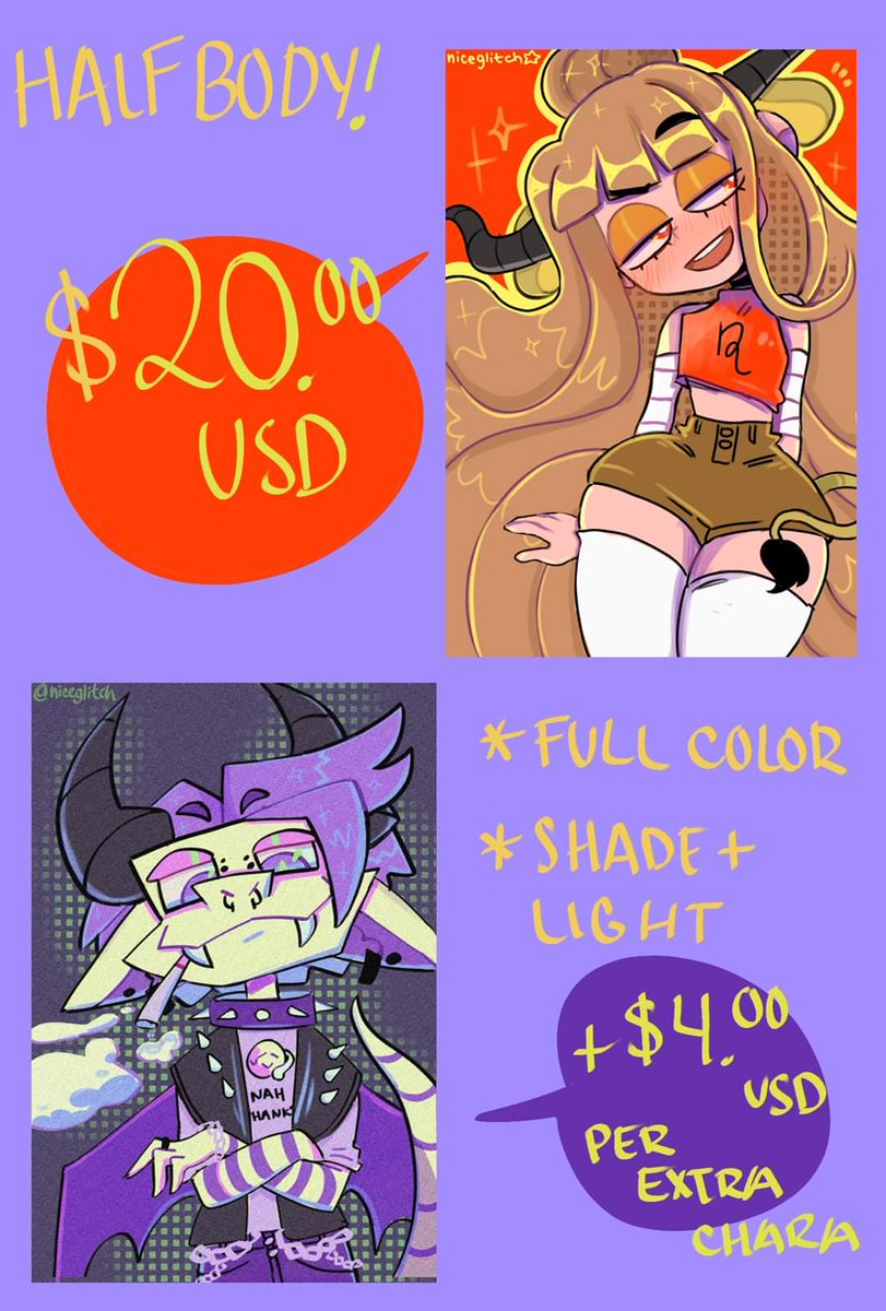 im reopening my commissions!

i have 5 slots available please send me a DM if you're interested and I'll appreciate sharing this to reach more people ???????
#commissionsopen 