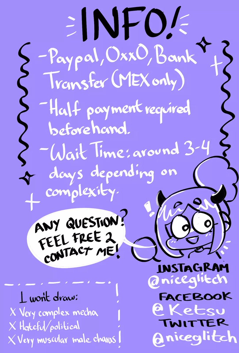 here's more information about payment and stuff ✨✨ 