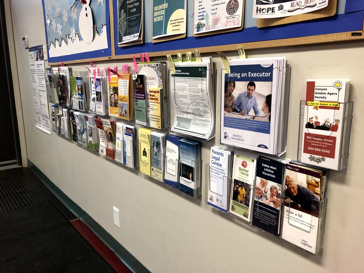 readrightBC's tweet image. Have you checked our community resources wall?  We have brochures and info on community groups and programs, and Legal Issues.  Stop by to check them out and take the ones you need! #communityresources #support #communityreferrals