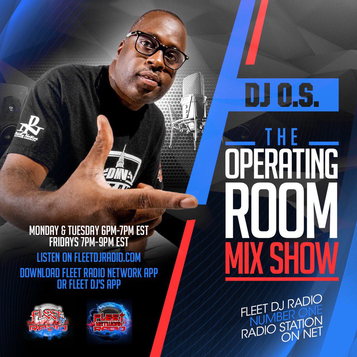 Tri_State_Fleet's tweet photo. On deck @DJOS100 live in the mix 7p on #TheOperatingRoom #fleetdjradio https://t.co/hrbRyeQP49