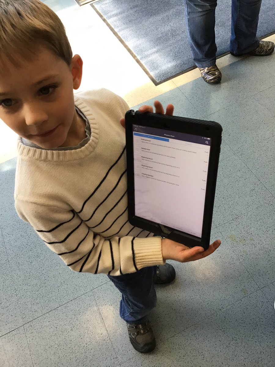 MrsLarimer's tweet photo. Kindergarten students went on a @GooseChase through the school looking for math concepts. We had so much fun! #hcpspln @GooseChaseEDU #Kinder https://t.co/jMlym5PAb6