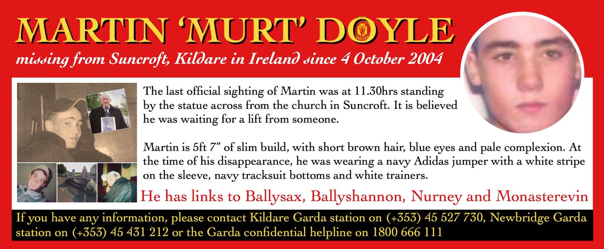 MisPersSupport's tweet photo. This week’s #SaturdayShare is for Martin Doyle and today is also his birthday. Please keep his family in your thoughts 🙏🏻 https://t.co/uIX0dG00X0 @nmph_ireland #MissingMurt #MissingPersonsSupport #HelpBringThemHome https://t.co/w2zU8N8u7v