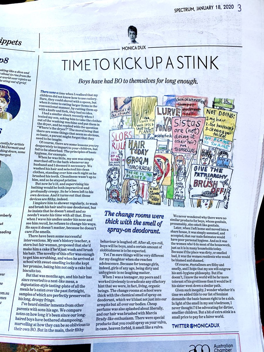 HuaEmilyy's tweet photo. My housemate and I giggled, head nodded and fervently agreed with ⁦⁦⁦⁦⁦@monicadux⁩ article in the Spectrum. From us to you, we’re more than happy to add ‘slob’ to our list of feminist demands. Thank you for the delightful read! https://t.co/atWRQSj4Zv