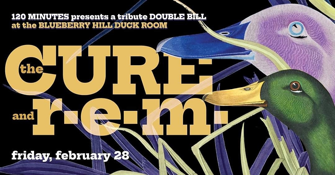 WacknessBand's tweet photo. 120 Minutes Presents a Tribute to R.E.M. &amp; The Cure at Blueberry Hill Duck Room on Fri. Feb 28, 2020 8:00 PM. https://t.co/eRPwfCj5uR https://t.co/jcCyOUfHGy