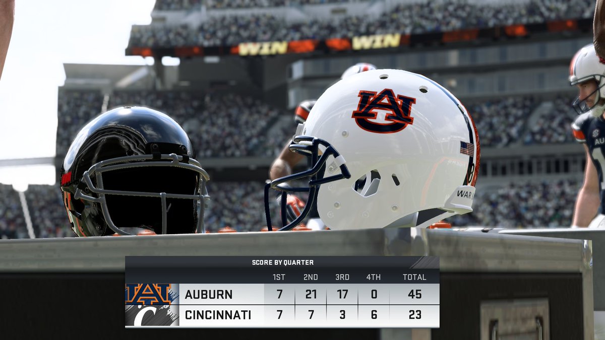 tywizzler's tweet image. No. 12 Auburn has defeated No. 21 Cincinnati at Jordan-Hare Stadium in Auburn, AL 45-24. UC got off to a hot start but the Tigers quickly let down the Bearcat faithful. Auburn QB @bo_nix10 had a perfect passer rating and was the game's offensive MVP.