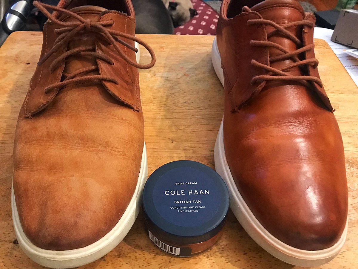 cole haan british tan shoe cream